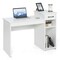 White Computer Desk PC Laptop Table with Drawer and 2-Tier Storage Shelf